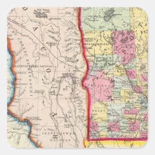 Sticker Carré Le Minnesota, et Dacotah