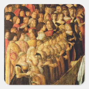 Sticker Carré Le Miracle de la Croix sur le pont San Lorenzo, de