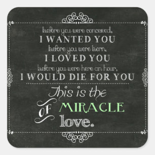 Sticker Carré Le miracle de l'amour