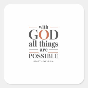 Sticker Carré Le Miracle Worker : Croire et atteindre avec Dieu