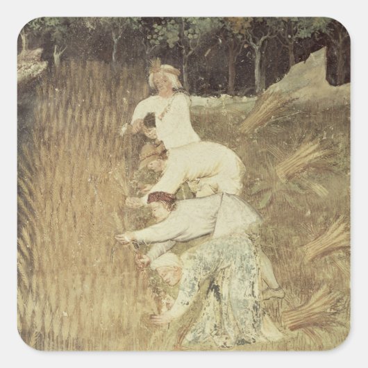 Sticker Carré Le mois d'août (Devant)