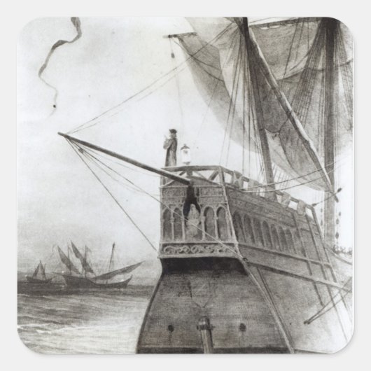 Sticker Carré Le moment suprême le soir (Devant)