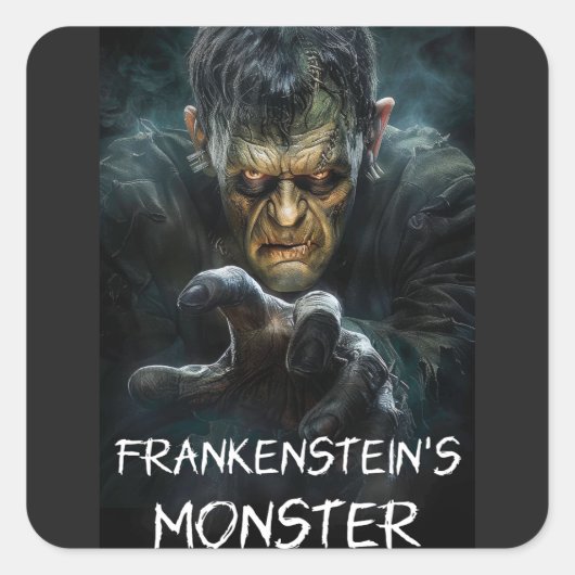 Sticker Carré Le monstre de Frankenstein (Devant)