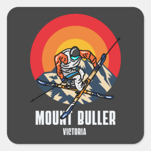 Sticker Carré Le mont Buller Victoria