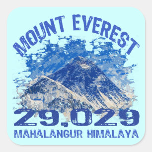 Sticker Carré Le mont Everest