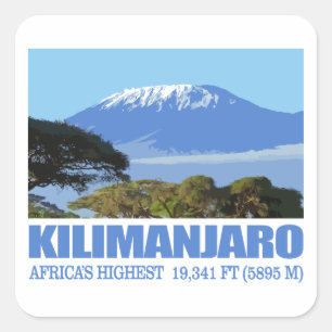 Sticker Carré Le mont Kilimandjaro