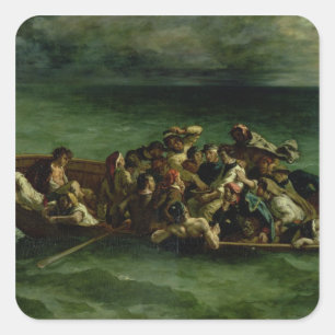 Sticker Carré Le naufrage de Don Juan, 1840