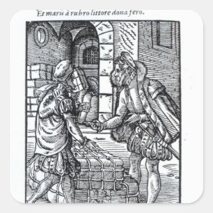 Sticker Carré Le négociant, édité par Hartman Schopper