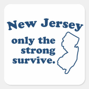 Sticker Carré Le New Jersey Seule La Forte Survie