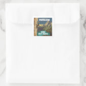 Sticker Carré Le nihilisme meurt ici Escalade rock (Sac)