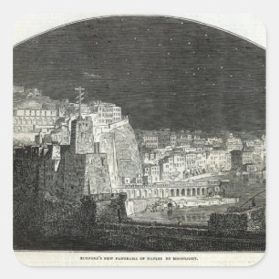 Sticker Carré Le nouveau panorama de Naples de Burford par Moonl