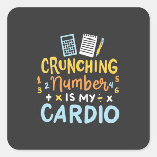 Sticker Carré Le Numéro D'Arrêt Comptable Est Mon Cardio