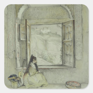 Sticker Carré Le Palais du Generalife, de la Casa de Cha