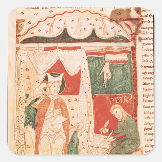 Sticker Carré Le Pape Grégoire I le Grand (Devant)