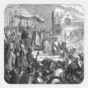Sticker Carré Le Pape Urbain II prêchant la première croisade