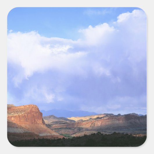 Sticker Carré Le Parc National Capitol Reef, Utah. États-Unis Cu (Devant)