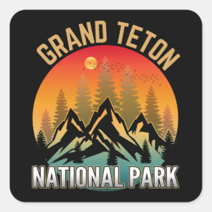 Sticker Carré Le Parc national de Grand Teton