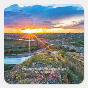 Sticker Carré Le parc Theodore Roosevelt du Dakota du Nord