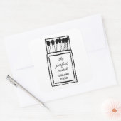 Sticker Carré Le Parfait Match Doodle Matchbook Wedding Favor (Enveloppe)