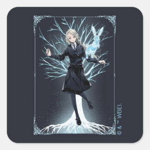 Sticker Carré Le Patronus lapin d'Anime Luna Lovegood