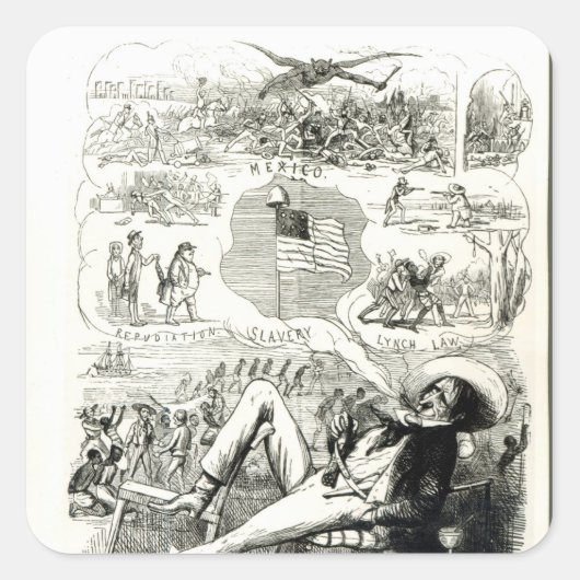 Sticker Carré Le pays de la Liberté (Devant)