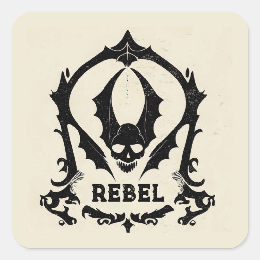 STICKER CARRÉ 'LE PEAU GOTHIQUE' (Devant)