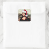 Sticker Carré Le Père Noël de Mona Lisa (Sac)