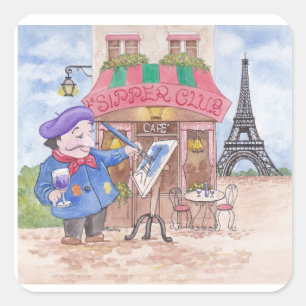 Sticker Carré Le Petit Artiste Français