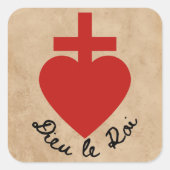 Sticker Carré Le Petit Badge Du Sacre Coure Vendéen (Devant)