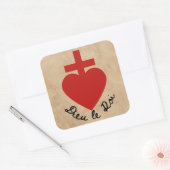 Sticker Carré Le Petit Badge Du Sacre Coure Vendéen (Enveloppe)