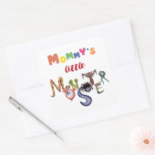 Sticker Carré Le petit monstre de maman (Enveloppe)