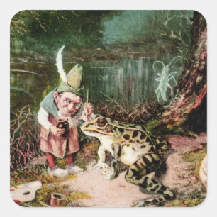 Sticker Carré Le Petit Vieux Homme des Bois Le Vintage billet de