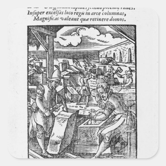 Sticker Carré Le pierre-coupeur (Devant)