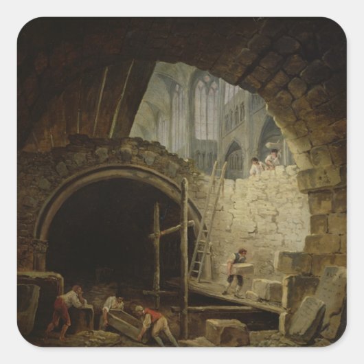 Sticker Carré Le pillage des voûtes royales (Devant)