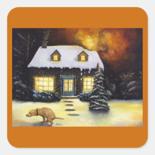 Sticker Carré Le pire cauchemar de Kinkade