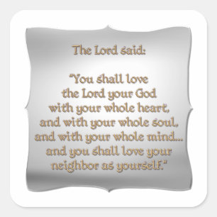Sticker Carré Le plus grand commandement