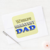 Sticker Carré Le plus grand papa du monde (Enveloppe)