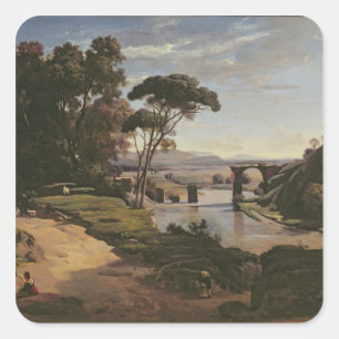 Sticker Carré Le pont chez Narni, c.1826-27