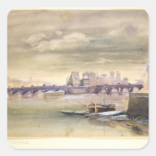Sticker Carré Le Pont-Neuf et l'île de la Cité, 1881