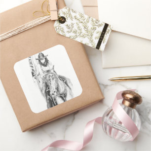 Sticker Carré Le porte-drapeau