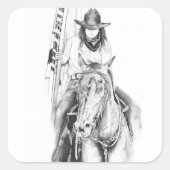 Sticker Carré Le porte-drapeau (Devant)