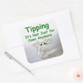 Sticker Carré Le pourboire n'est plus seulement pour les vaches (Enveloppe)