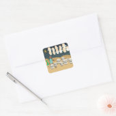 Sticker Carré Le premier Noël 3D Les bergers (Enveloppe)