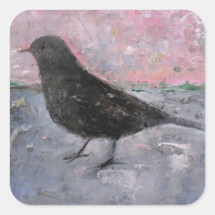 Sticker Carré Le premier oiseau 2008