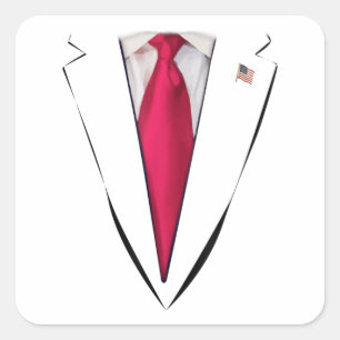 Sticker Carré Le président américain Trump suit