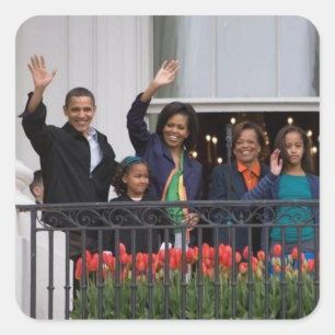 Sticker Carré Le président Barack Obama et sa famille