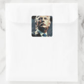 Sticker Carré Le président Trump : Le GOAT (Sac)