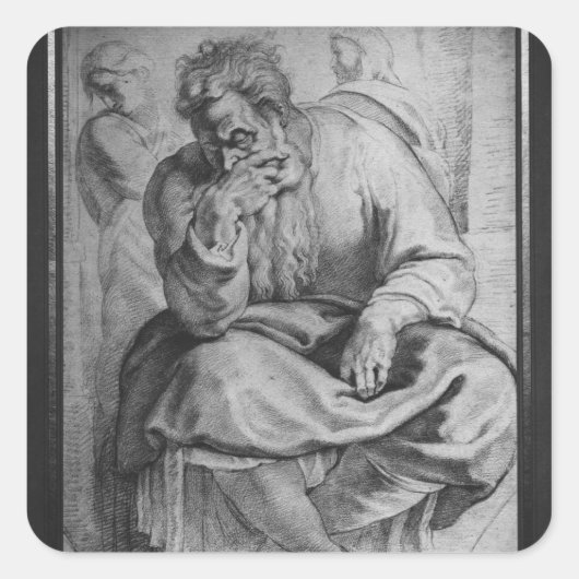 Sticker Carré Le prophète Jérémie (Devant)