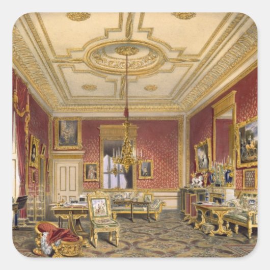 Sticker Carré Le Queen's Private Sitting Room, Windsor Castle, (Devant)