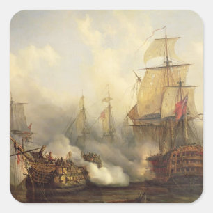 Sticker Carré Le Redoutable chez Trafalgar, le 21 octobre 1805